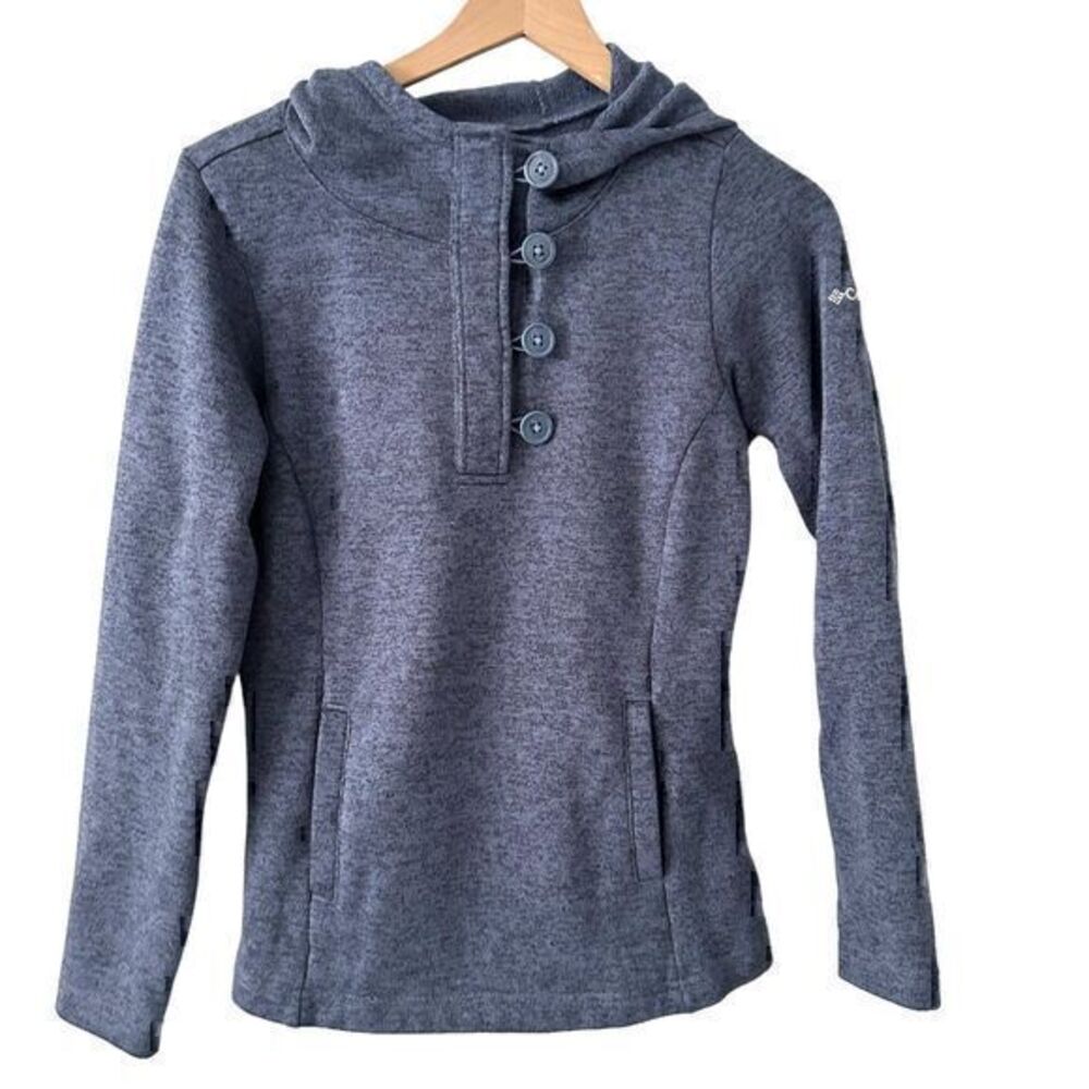 Columbia Blue Darling Days Hooded Fleece‎ Lined Pullover Sweatshirt Size S
